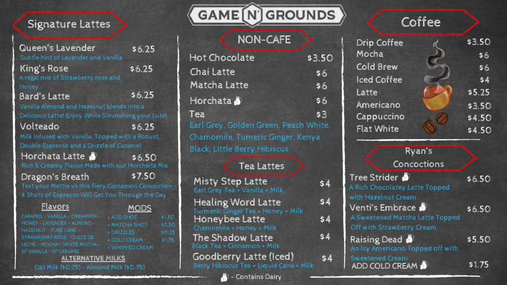 Drink Menu